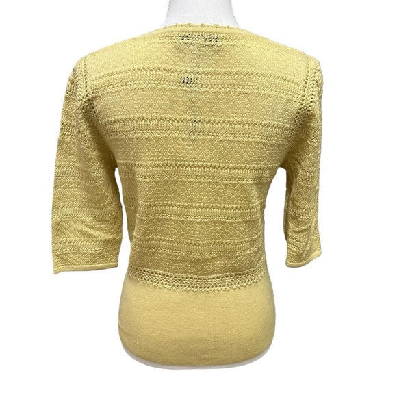 Sea New York The Riverlane Syble Pointelle Short Sleeve
Sweater Yellow Large NWT - Picture 4 of 16